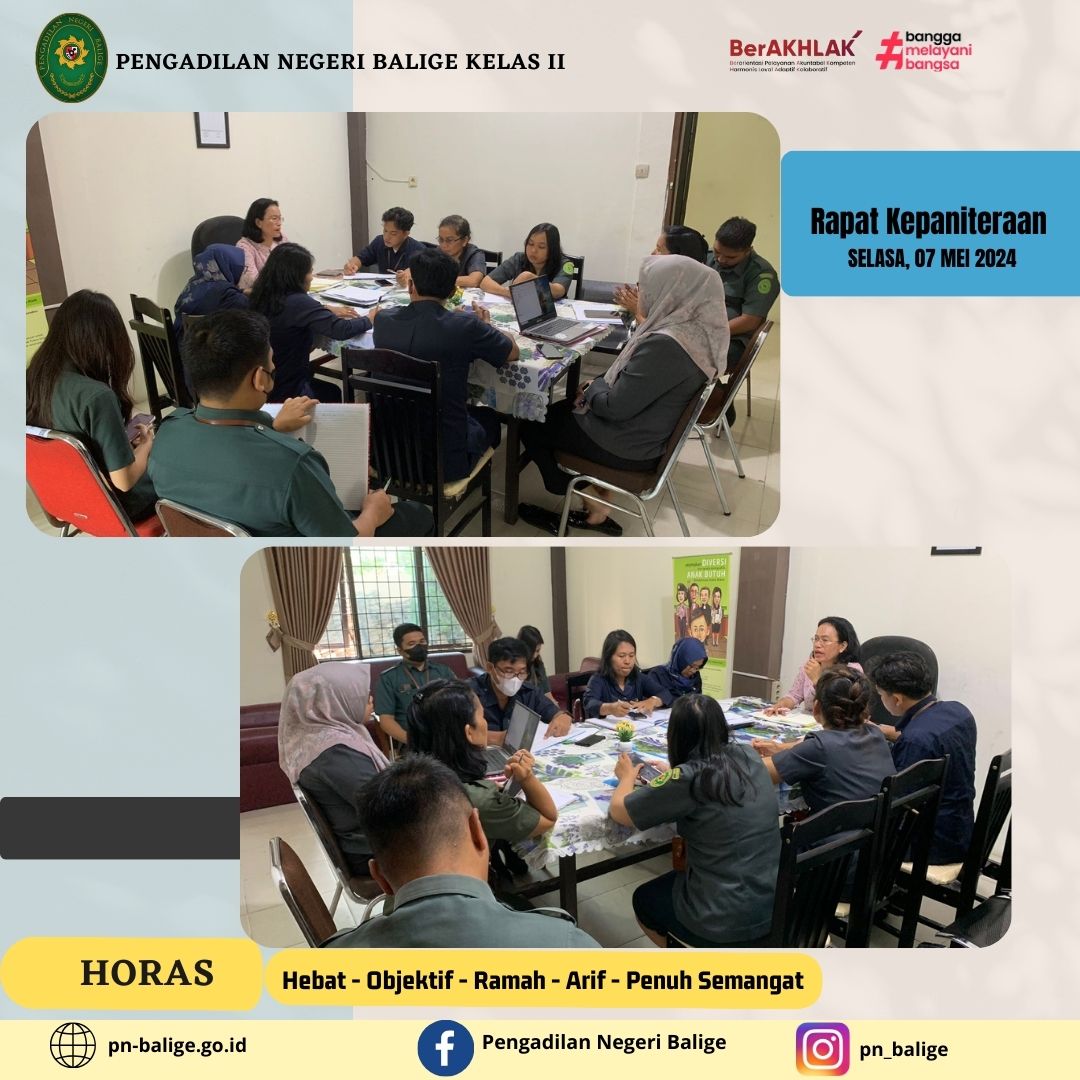 Rapat Berjenjang Bidang Kepaniteraan Pengadilan Negeri Balige Rapat Berjenjang Bidang Kepaniteraan Pengadilan Negeri Balige